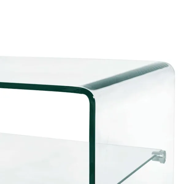 vidaXL Soffbord>Soffbord genomskinlig 50x45x33 cm härdat glas