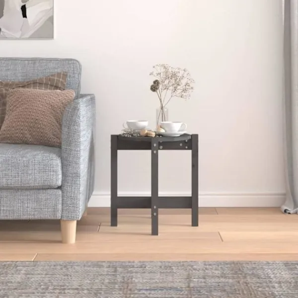 vidaXL Soffbord>Soffbord Ø 42,5x45 cm massiv furu