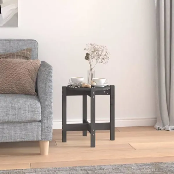 vidaXL Soffbord>Soffbord Ø 42,5x45 cm massiv furu