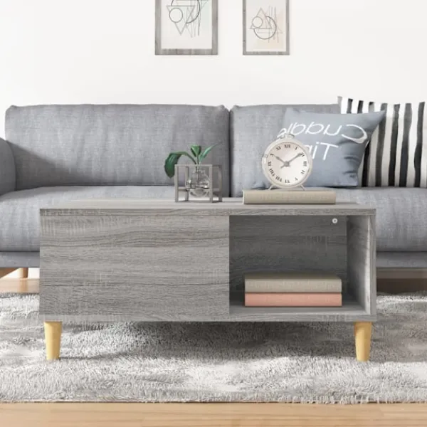 vidaXL Soffbord>Soffbord sonoma 80x80x36,5 cm konstruerat trä
