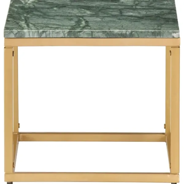 vidaXL Soffbord>Soffbord 40x40x35 cm äkta sten med marmorstruktur