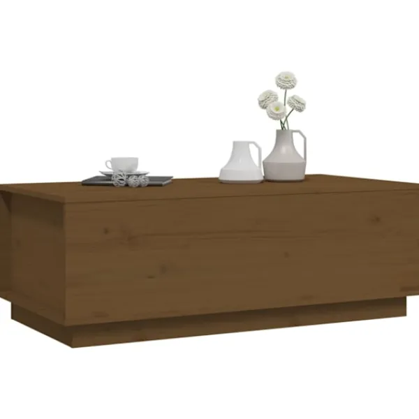 vidaXL Soffbord>Soffbord honungs 100x50x35 cm massiv furu