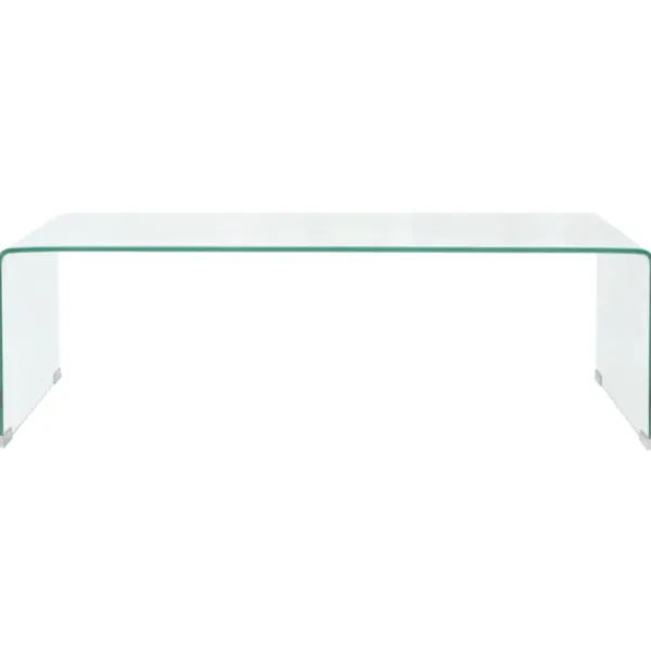 vidaXL Soffbord>Soffbord härdat klarglas 100x48x33 cm
