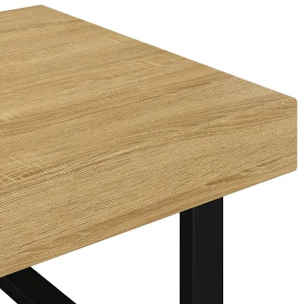 vidaXL Soffbord>Soffbord ljus och svart 120x60x40 cm MDF och järn
