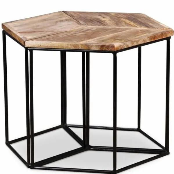 vidaXL Soffbord>Soffbord massivt mangoträ 56x48x40 cm
