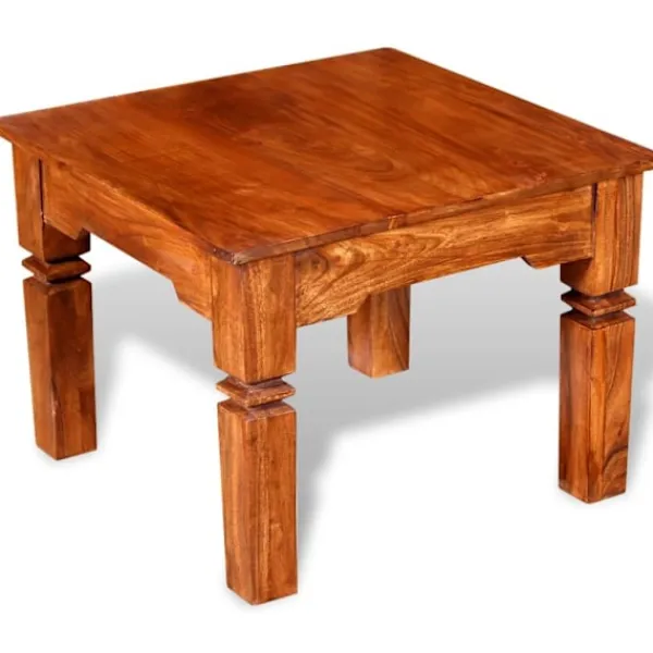 vidaXL Soffbord>Soffbord massivt trä 60x60x45 cm