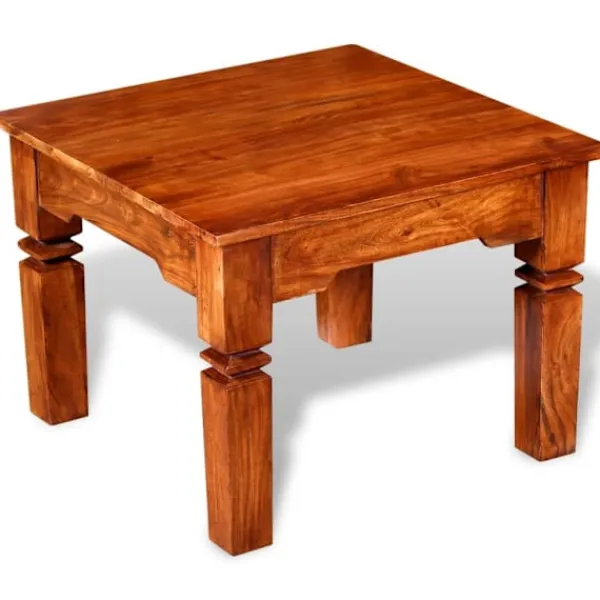 vidaXL Soffbord>Soffbord massivt trä 60x60x45 cm