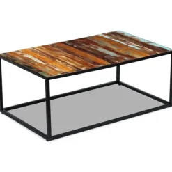 vidaXL Soffbord>Soffbord massivt återvunnet trä 100x60x40 cm