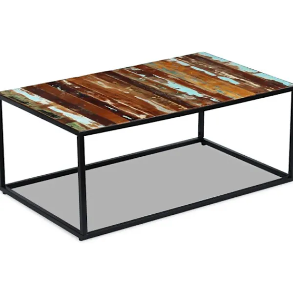 vidaXL Soffbord>Soffbord massivt återvunnet trä 100x60x40 cm