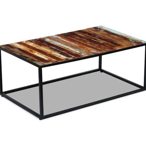 vidaXL Soffbord>Soffbord massivt återvunnet trä 100x60x40 cm