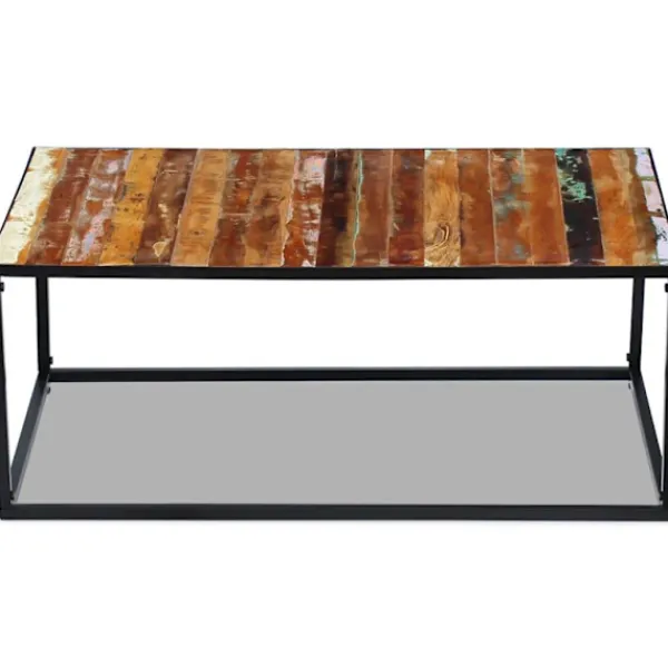vidaXL Soffbord>Soffbord massivt återvunnet trä 100x60x40 cm