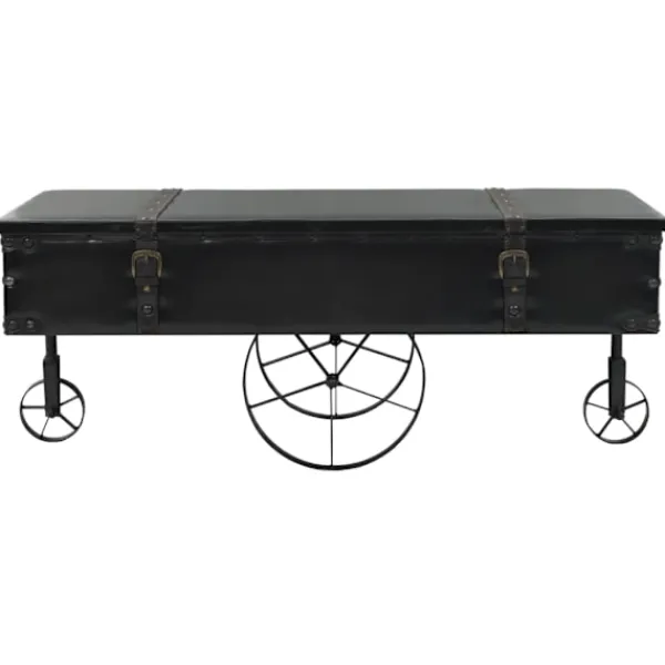 vidaXL Soffbord>Soffbord MDF och granträ 110x55x43 cm