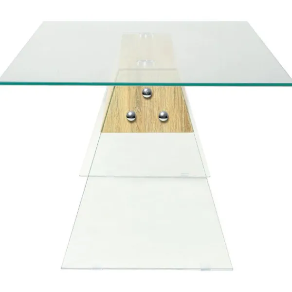 vidaXL Soffbord>Soffbord MDF och glas 110x55x40 cm ekfärgat