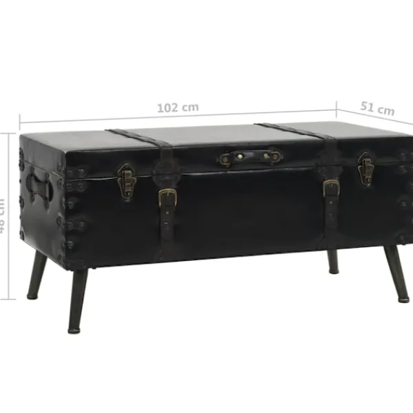 vidaXL Kistor & Koffertar>Soffbord MDF och stål 102x51x48 cm