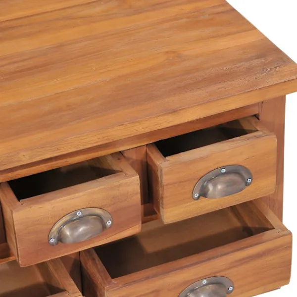 vidaXL Byråer>Soffbord med öppningsbar bordsskiva 65x64x35 cm massiv teak