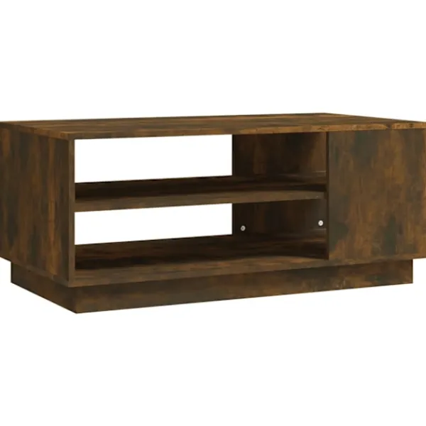 vidaXL Soffbord>Soffbord rökfärgad ek 102x55x43 cm konstruerat trä