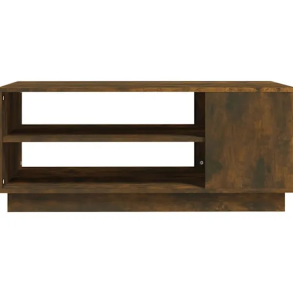vidaXL Soffbord>Soffbord rökfärgad ek 102x55x43 cm konstruerat trä