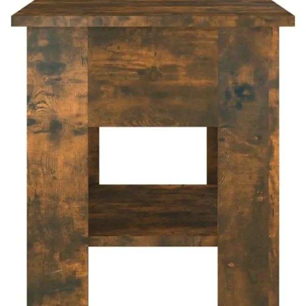 vidaXL Soffbord>Soffbord rökfärgad ek 40x40x42 cm konstruerat trä