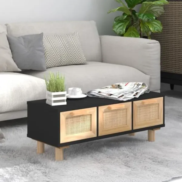 vidaXL Tv-Bänkar>Soffbord 80x40x30 cm konstruerat trä&massiv furu