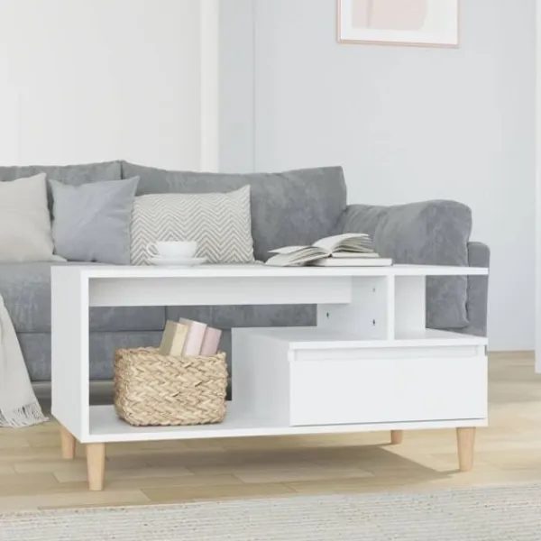 vidaXL Soffbord>Soffbord högglans 90x49x45 cm konstruerat trä