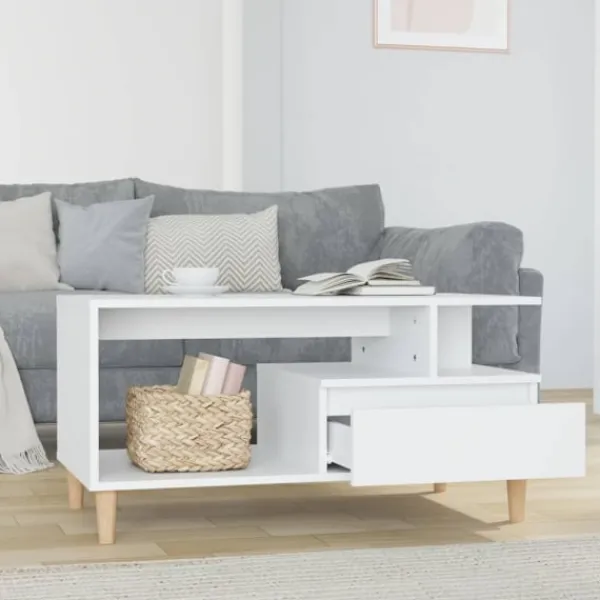 vidaXL Soffbord>Soffbord högglans 90x49x45 cm konstruerat trä