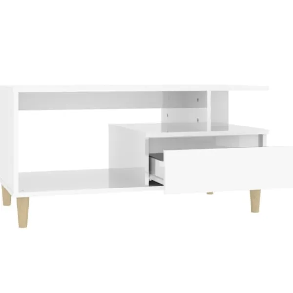 vidaXL Soffbord>Soffbord högglans 90x49x45 cm konstruerat trä