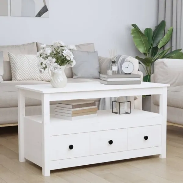 vidaXL Soffbord>Soffbord 102x49x55 cm massiv furu