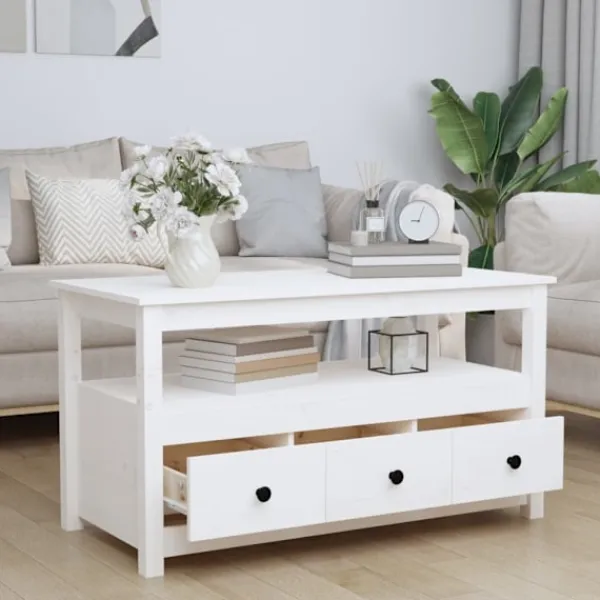 vidaXL Soffbord>Soffbord 102x49x55 cm massiv furu