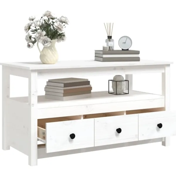 vidaXL Soffbord>Soffbord 102x49x55 cm massiv furu