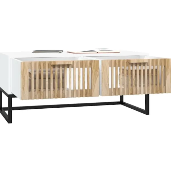 vidaXL Soffbord>Soffbord 80x40x35 cm konstruerat trä och järn