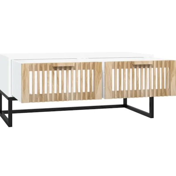 vidaXL Soffbord>Soffbord 80x40x35 cm konstruerat trä och järn