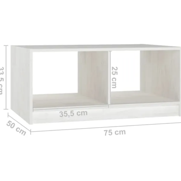 vidaXL Soffbord>Soffbord 75x50x33,5 cm massiv furu