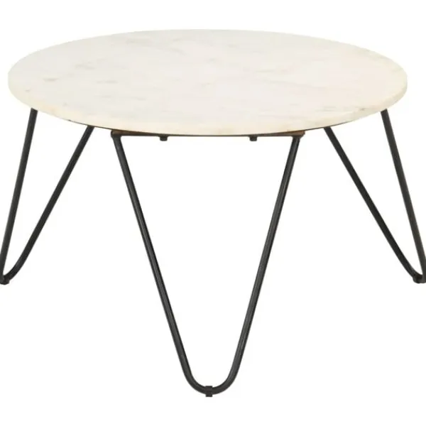 vidaXL Soffbord>Soffbord 65x65x42 cm äkta sten med marmorstruktur