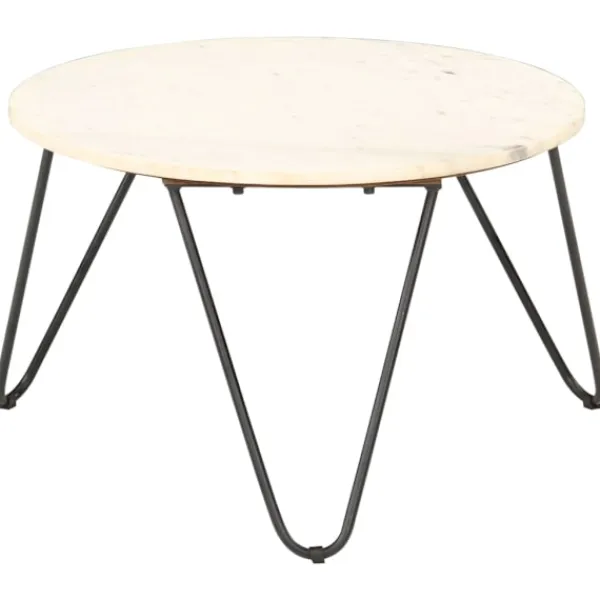 vidaXL Soffbord>Soffbord 65x65x42 cm äkta sten med marmorstruktur