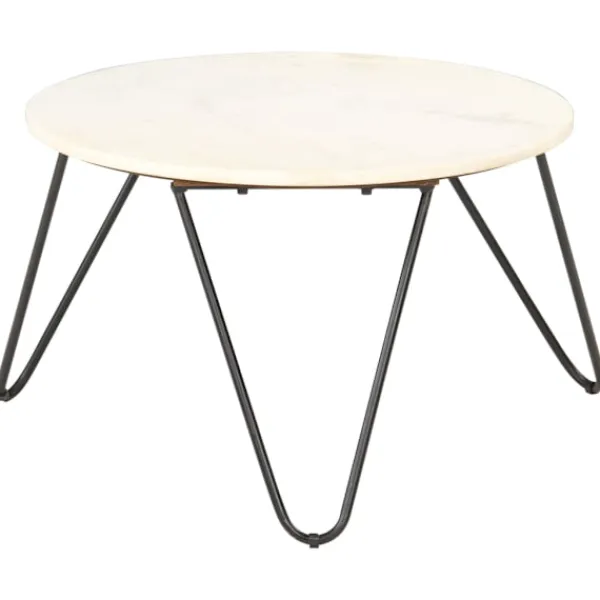 vidaXL Soffbord>Soffbord 65x65x42 cm äkta sten med marmorstruktur