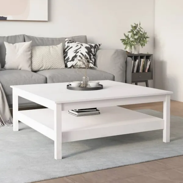 vidaXL Soffbord>Soffbord 100x100x40 cm massivt furu