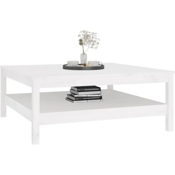 vidaXL Soffbord>Soffbord 100x100x40 cm massivt furu