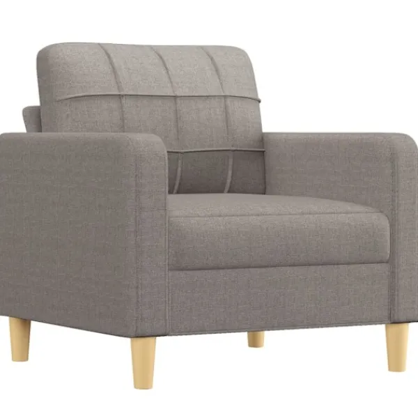 vidaXL Soffor>Soffgrupp med dynor 3 delar Taupe tyg Taupe