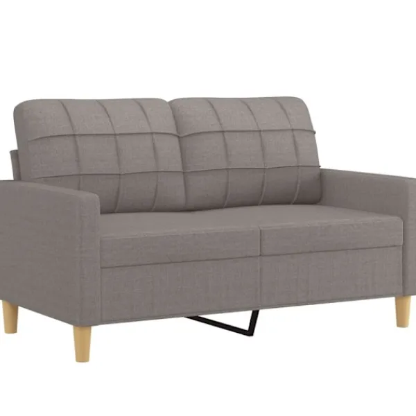 vidaXL Soffor>Soffgrupp med dynor 3 delar Taupe tyg Taupe