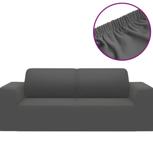 vidaXL Stolar>Sofföverdrag 2-sits med stretch polyesterjersey