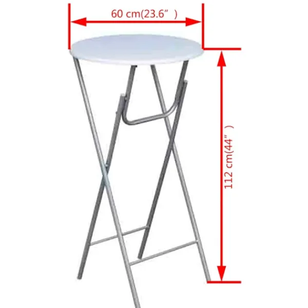 vidaXL Småbord>Ståbord i 4-pack fällbart grädd