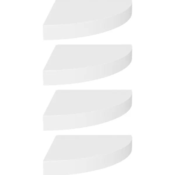 vidaXL Hyllor>Svävande hörnhyllor 4 st 25x25x3,8 cm MDF