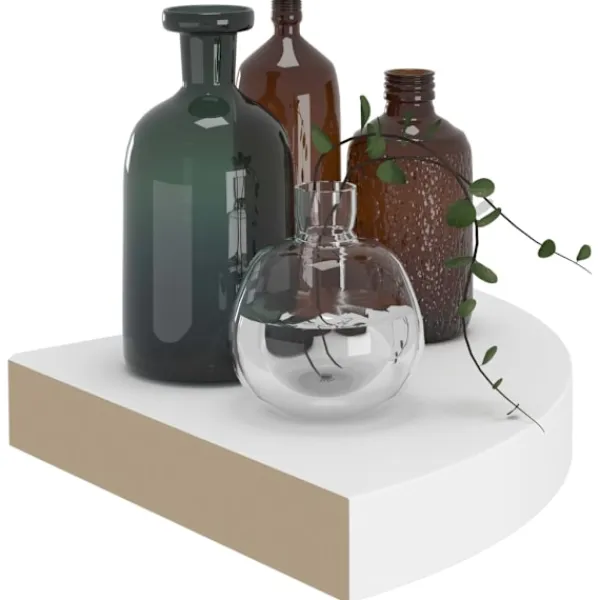 vidaXL Hyllor>Svävande hörnhyllor 4 st 25x25x3,8 cm MDF