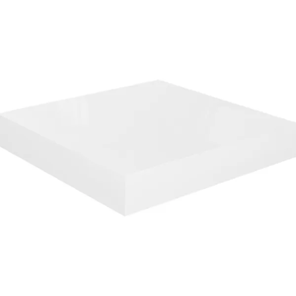 vidaXL Hyllor>Svävande vägghyllor 2 st högglans 23x23,5x3,8 cm MDF