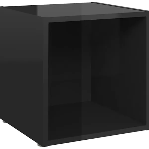 vidaXL Tv-Bänkar>TV-bänk 4 st högglans 37x35x37 cm konstruerat trä