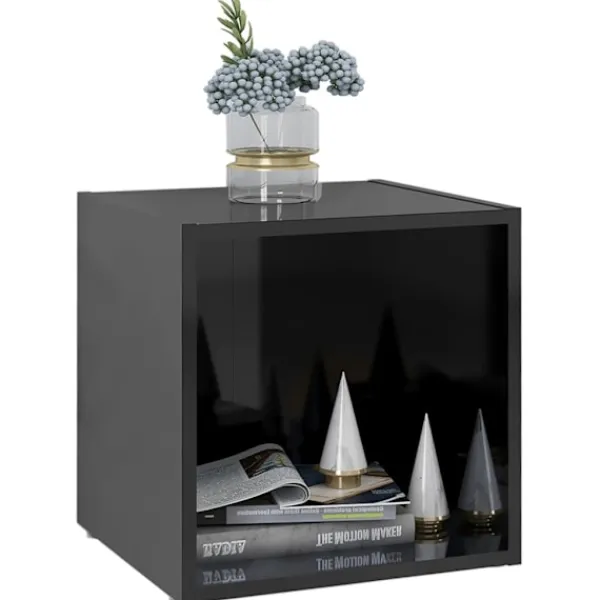 vidaXL Tv-Bänkar>TV-bänk 4 st högglans 37x35x37 cm konstruerat trä