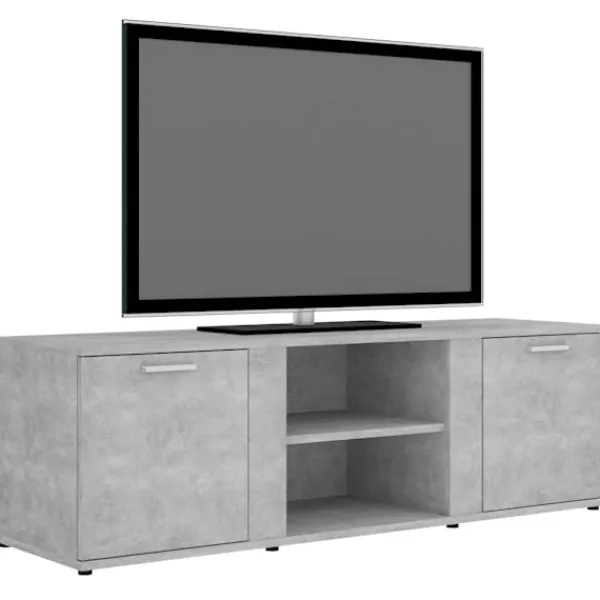 vidaXL Tv-Bänkar>Tv-bänk betong 120x34x37 cm konstruerat trä