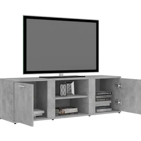vidaXL Tv-Bänkar>Tv-bänk betong 120x34x37 cm konstruerat trä