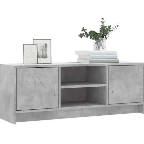 vidaXL Tv-Bänkar>Tv-bänk betong 102x30x37,5 cm konstruerat trä
