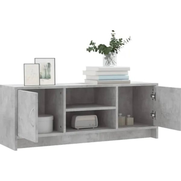 vidaXL Tv-Bänkar>Tv-bänk betong 102x30x37,5 cm konstruerat trä
